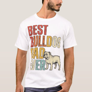 Melhor Camisa de Gravura Vintage Pai Bulldog de To