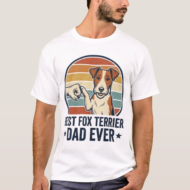 Melhor Camisa de Pai de Fox Terrier de Todos os Te (Frente)