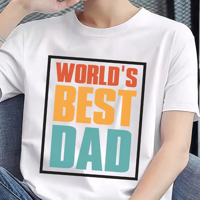 Melhor Camisa de Pai do Mundo - Presente para o Di (world's best dad shirt, fathers day shirt, birthday gift for dad, gift for him, dad christmas gift,)