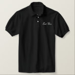 Melhor Camisa Polo<br><div class="desc">Melhor Camisa Polo mostrada em preto com texto bordado branco.</div>