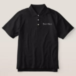 Melhor Camisa Polo<br><div class="desc">A Camisa Best Man Polo é mostrada em preto com texto bordado branco. Personalize este item ou comprar conforme mostrado.</div>