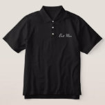 Melhor Camisa Polo<br><div class="desc">Melhor Camisa Polo mostrada em preto com texto bordado branco.</div>