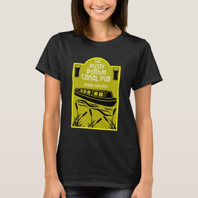 Melhor Camiseta de Narrowboat Pubs T (Frente)