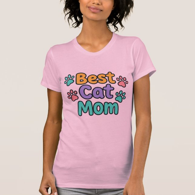 Melhor Camiseta Mãe de Gato - Design de Impressão  (Frente)