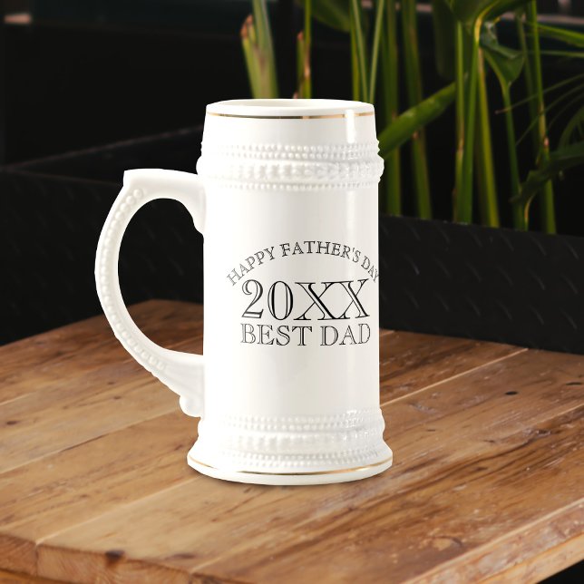 Melhor Caneca de cerveja de cerveja de Dia de os p (For the Best Dad on Father's day. Add a year and a short message too)