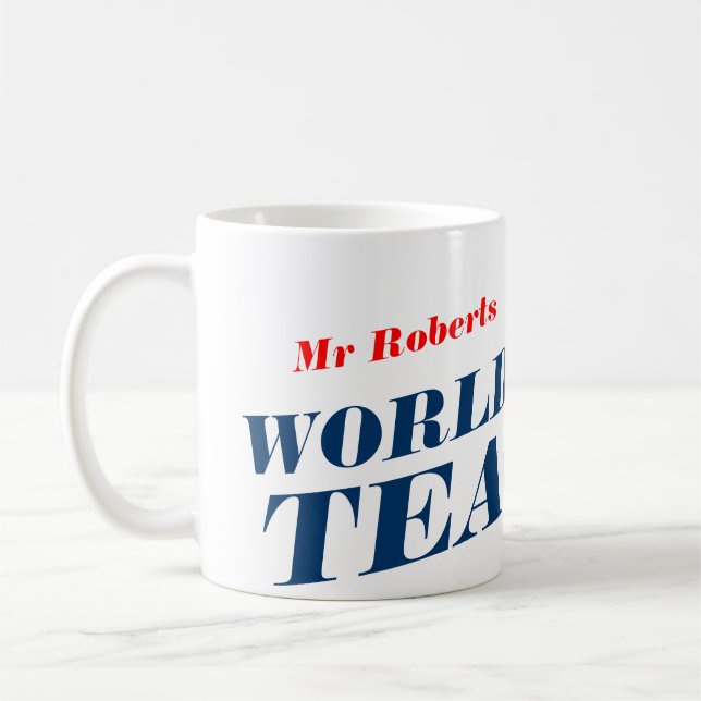 Melhor caneca de professor no mundo | Nome persona (Esquerda)