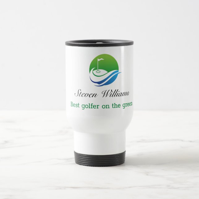 Melhor Caneca de viagem de Golfer de Nome Personal (Centro)