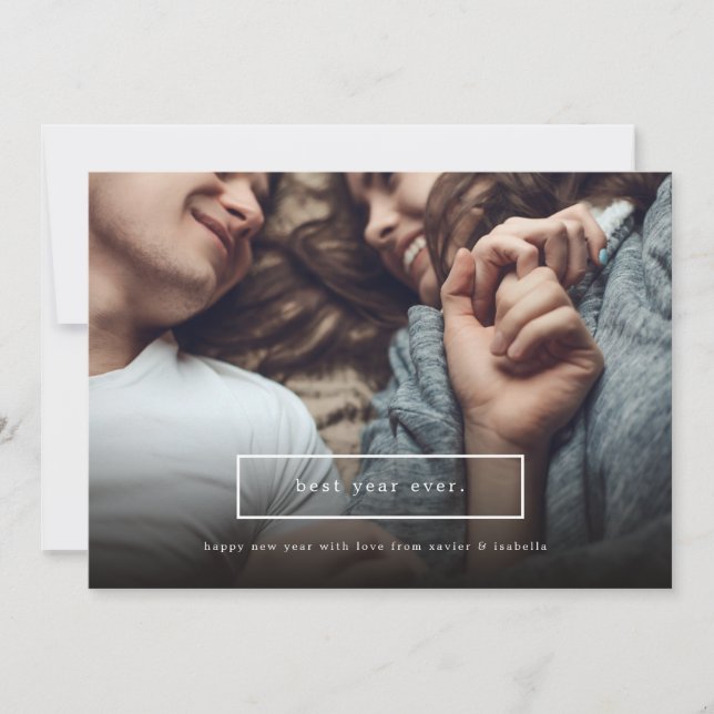 Melhor Cartão com fotos de Férias do Ano Novo (Frente)