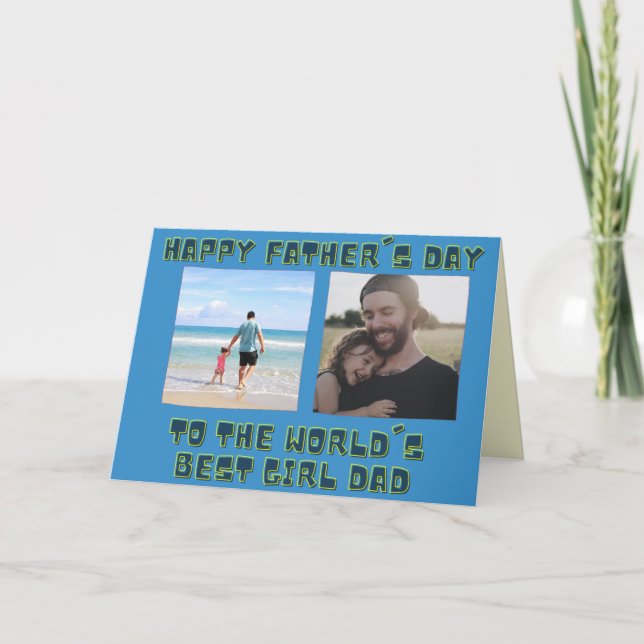 Melhor Cartão com fotos de Pai (Frente)