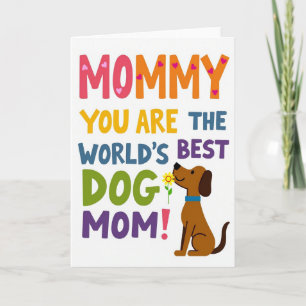Melhor Cartão de Arte Floral de Mãe de Cachorro