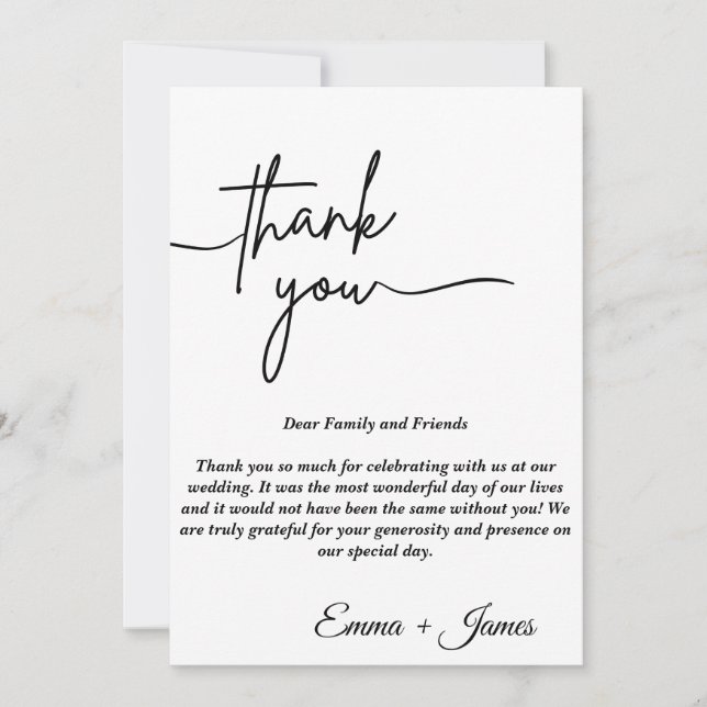 Melhor Cartão de Casamento Moderno (Frente)