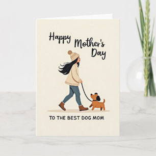 Melhor Cartão de Desenho de Mãe de Cachorro