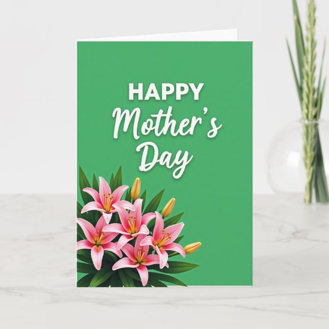 Melhor Cartão de Flores do Dia das Mães (Frente)