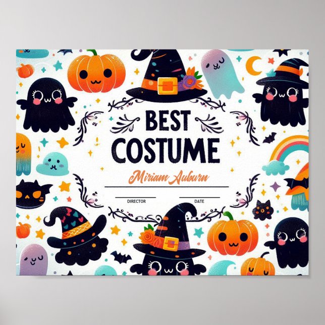 Melhor Certificado de Costume - Poster de tema fan (Frente)