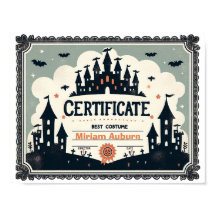 Melhor Certificado de Costume - Poster do Castelo 