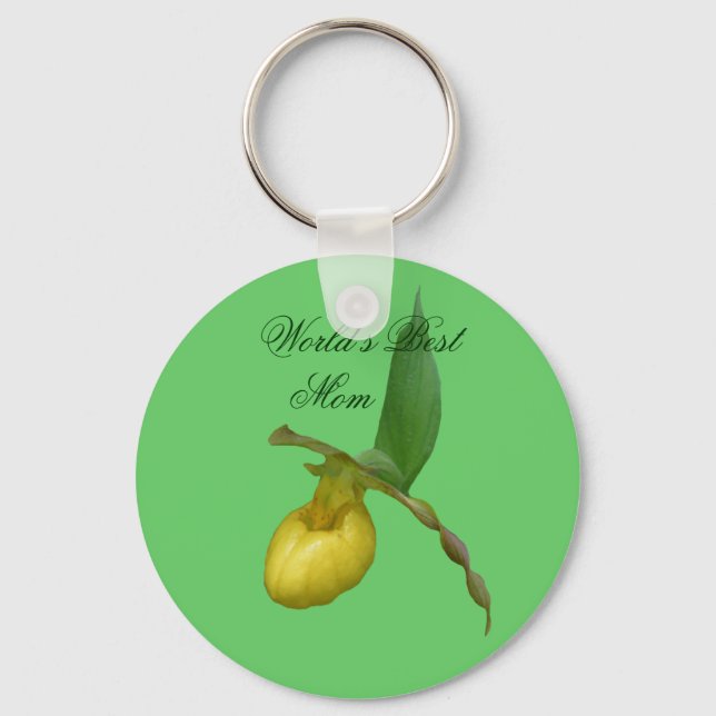 Melhor Chaveiro de Foto de Flor Amarelo da Senhora (Frente)