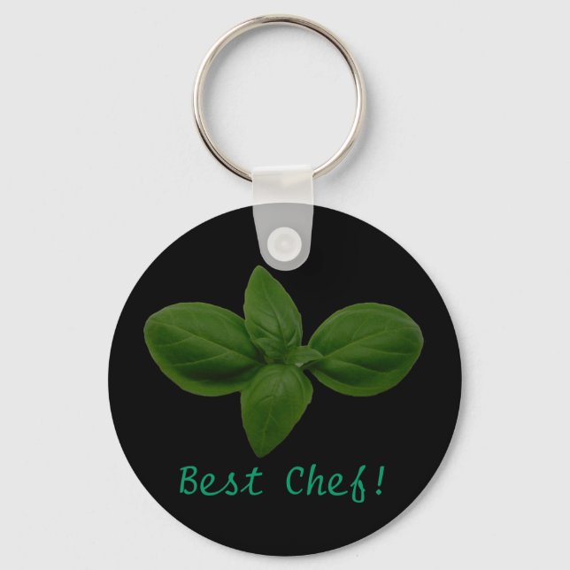 Melhor Chef! Basil Leaf Chaveiro (Frente)