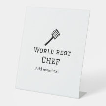 Melhor chef do mundo adicionar nome texto cozinhar