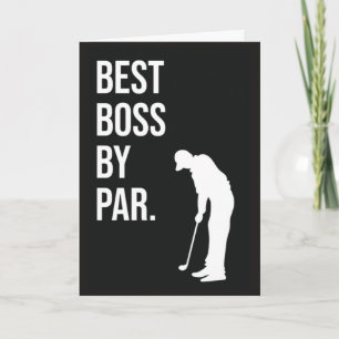 Melhor Chefe Por Par Cartões Engraçados de Golfe P