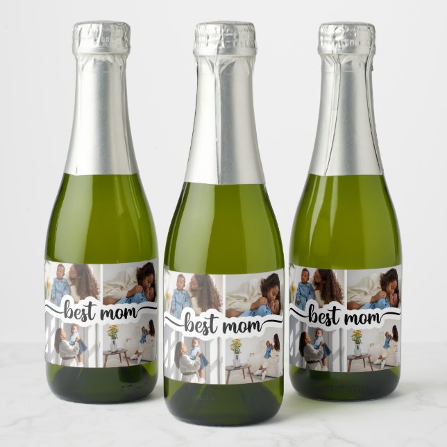 Melhor Colagem de Fotos Personalizada da Mãe 4 (Garrafas)