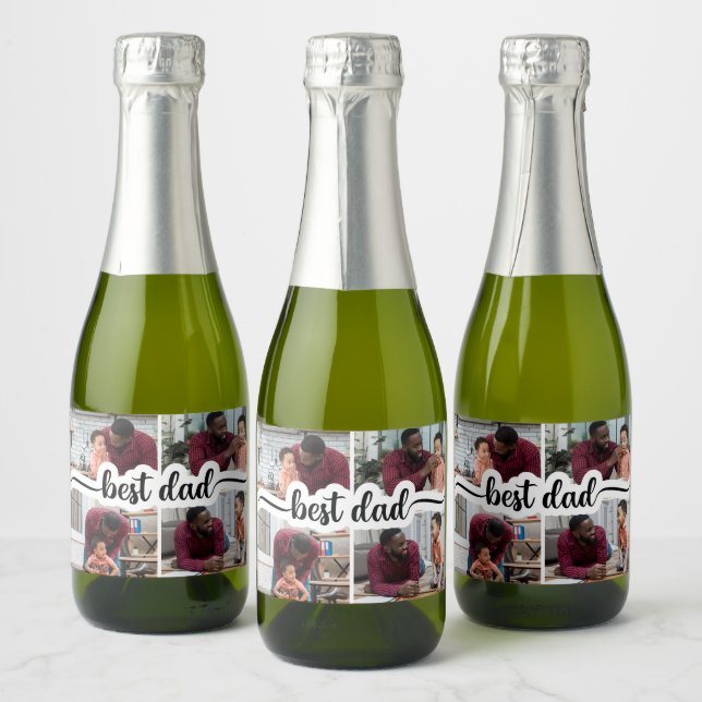 Melhor Colagem de Fotos Personalizada do Pai 4 (Garrafas)
