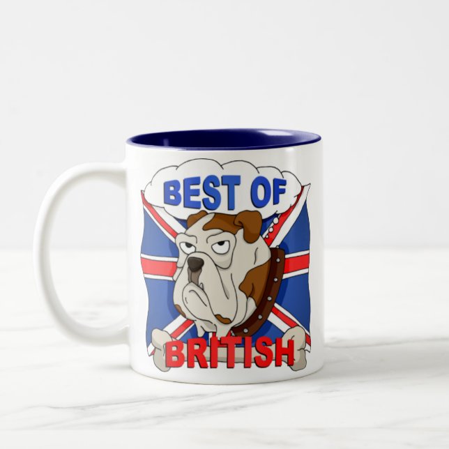 Melhor da caneca britânica do buldogue dos (Esquerda)