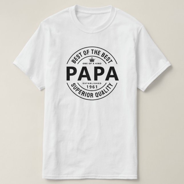 Melhor de Todos Camiseta Papa de Qualidade Superio (Frente do Design)