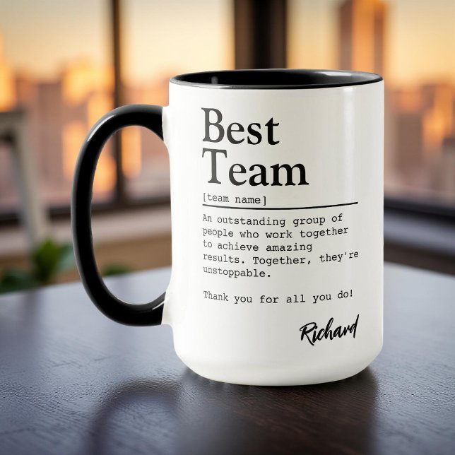 Melhor definição de equipe Caneca personalizada de (Criador carregado)