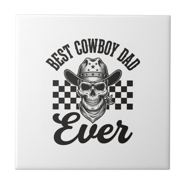 Melhor Design de Camisa Western Crânio de Pai Cowb (Frente)
