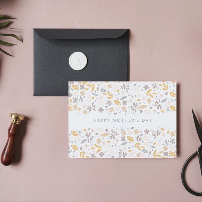 Melhor Dia de as mães de Confetti Floral de Texto  (Criador carregado)