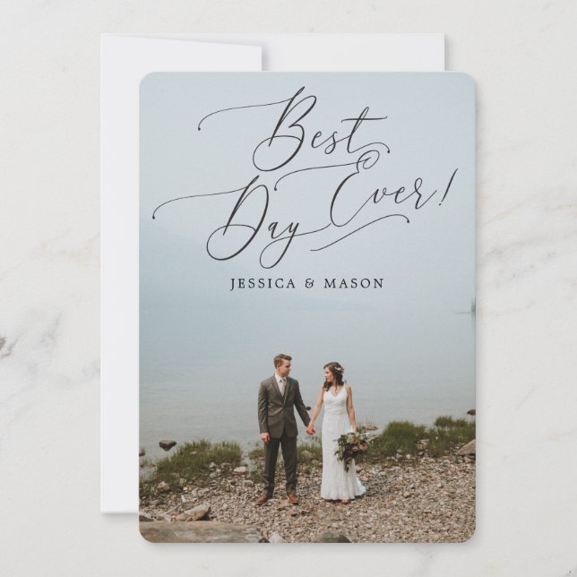 Melhor Dia de Todos Anúncio de Casamento Fuga Conv (Frente)