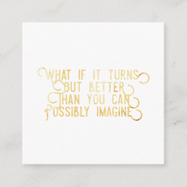 Melhor Do Que Pode Imaginar - Cartão Quadrado (Frente)