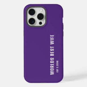 Melhor Esposa do Mundo Elegante Roxo e Branco