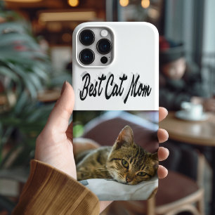 Melhor foto de mãe de gato texto preto