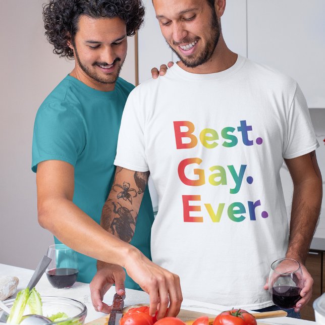 Melhor Gay de nunca - Camisa T do Sinalizador LGBT (Criador carregado)