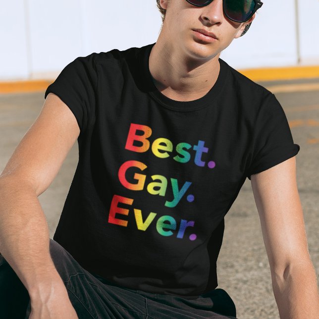 Melhor Gay de nunca - Camisa T do Sinalizador LGBT (Criador carregado)