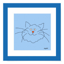 Melhor Impressão de Poster de Gato Azul