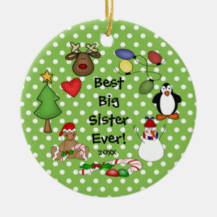Melhor Irmã Mais Velha Natal Enfeite