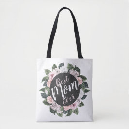 Melhor Mãe Alguma Vez Foto Floral Tote Bag