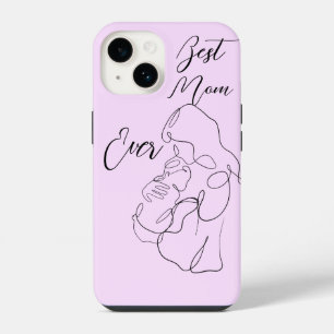 Melhor Mãe Alguma Vez Trendente Uma Fila Clássica