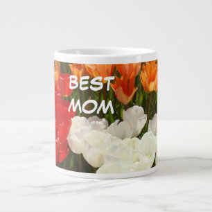 MELHOR MÃE canecas grandes Tulipa Flores Dia das M