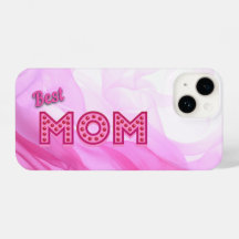 Melhor mãe, chiffon rosa-rosa elegante moderno