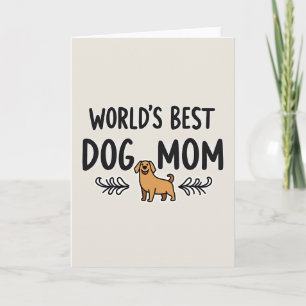 Melhor Mãe de Cachorro Cartão de Arte