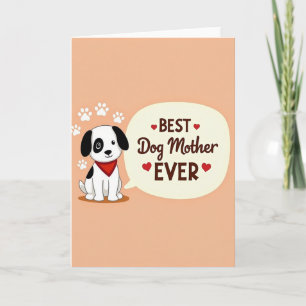 Melhor Mãe de Cachorro do Mundo Cartão de Amor