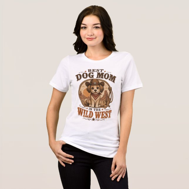 Melhor Mãe de Cachorro Western Cowboy Cachorro (Frente Completa)