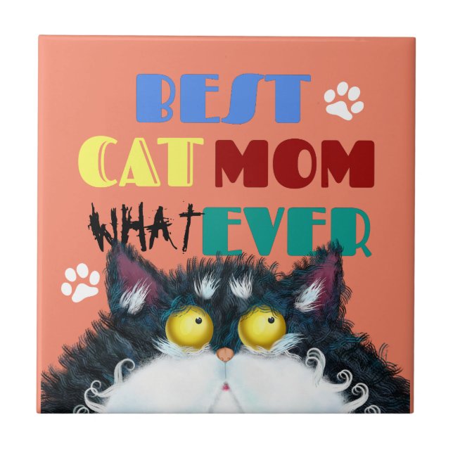 Melhor Mãe De Gato | Bobos De Gato Engraçado (Frente)