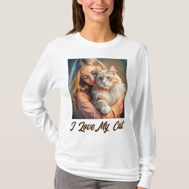 Melhor Mãe de Gato - Camisa de Mulher Personalizad (Frente)