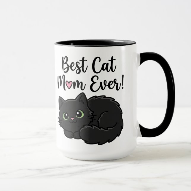 Melhor Mãe de Gato de Todos os Tempos Caneca de Ca (Direita)
