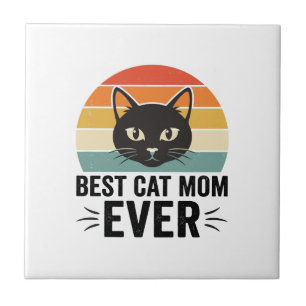 Melhor Mãe de Gato de Todos os Tempos Design Retro