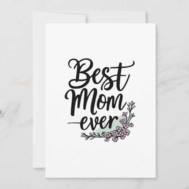 Melhor mãe de sempre, cartão de presente de dia de (Frente)